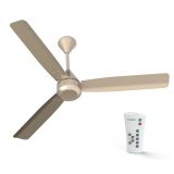 Crompton 48 Groove 28 W Remote Ceiling Fan Satin Sand