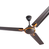 Usha 48 Racer Chrome 1 Star Ceiling Fan Smoke Brown